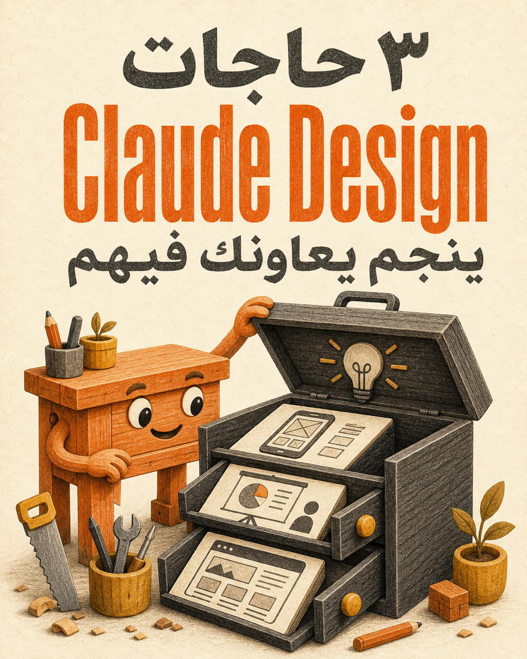 Claude Design toolbox holding a prototype, pitch deck, and landing page